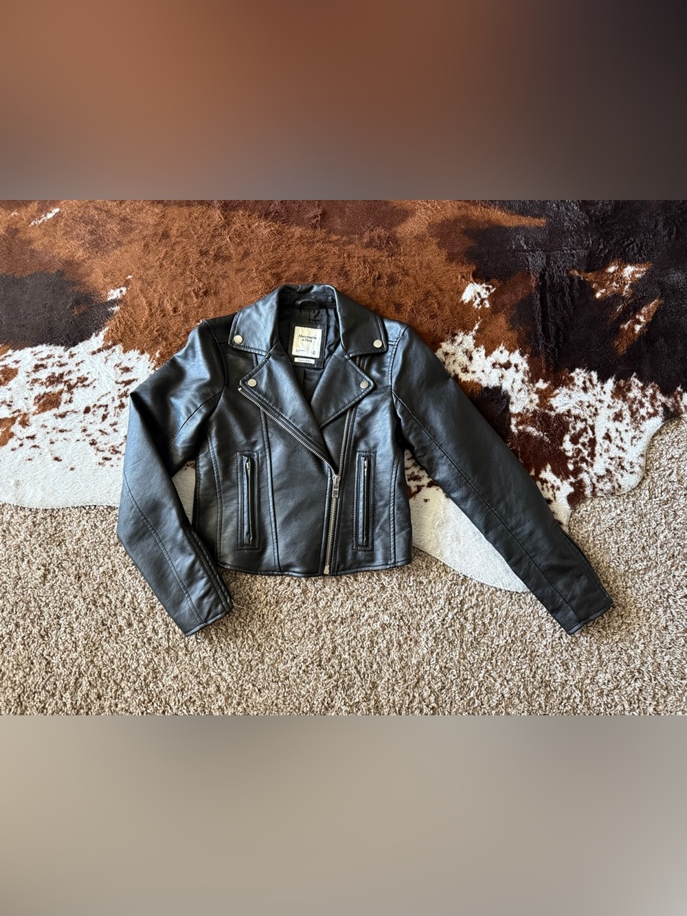 Abercrombie & Fitch Classic Vegan Leather Jacket